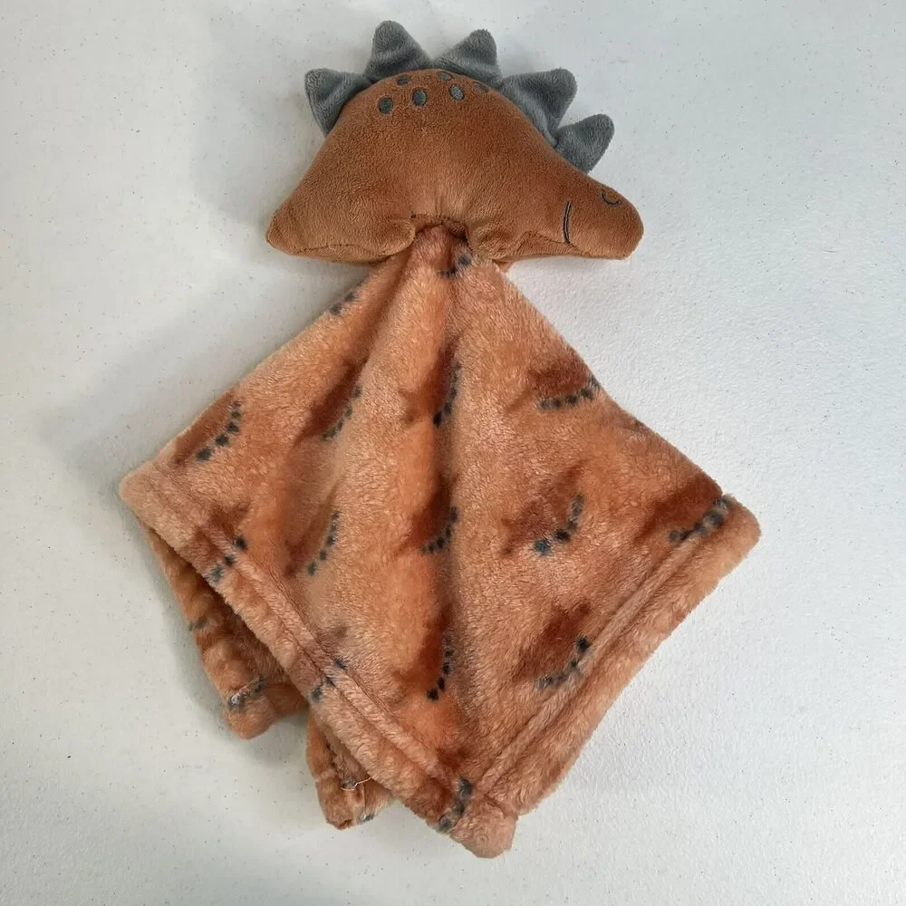 Hudson Baby Dinosaur‎ Lovey Security Blanket Stegosaurus Dino Brown Plush Soft